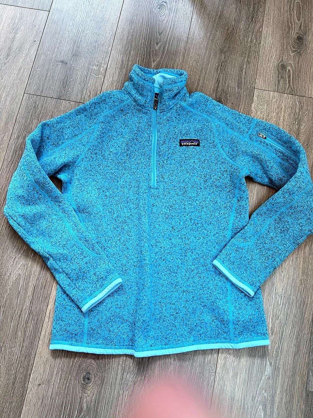 Patagonia teal 1/4-Zip Fleece Pullover Medium